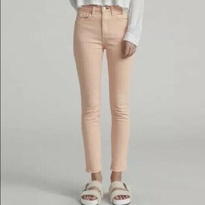 Rag & bone High Rise Peach Orange Color Skinny Jeans 26